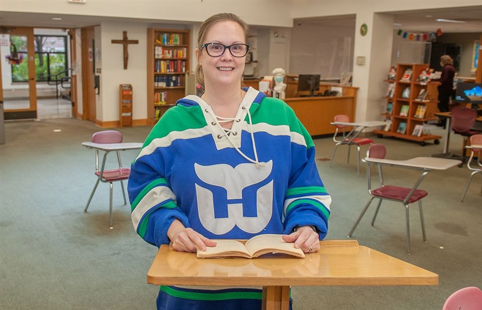 Well-read English Teacher Laura Gallinari is a published poet celebrating her 20th year in secondary education -- half of them at Fenwick!
