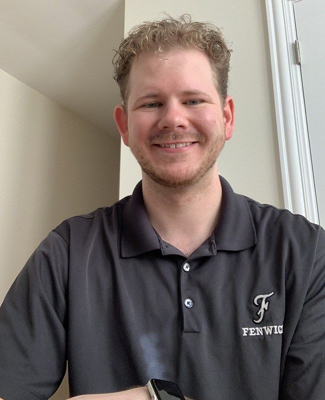 Even from home, 3rd-year Fenwick Social Studies Teacher Brian Jerger loves Western Civilization - and working with freshmen!