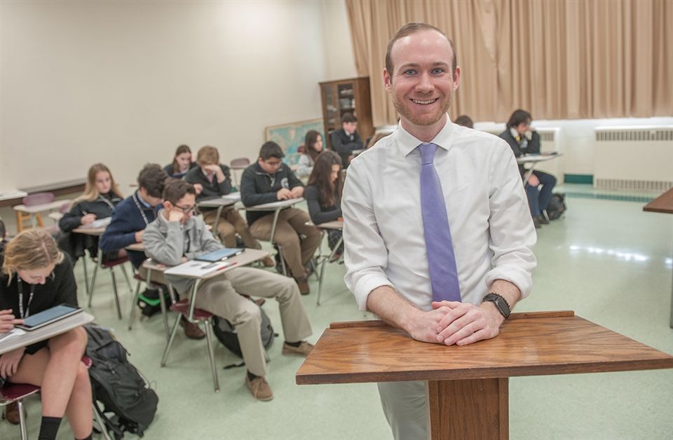 Midway through his fourth year at Fenwick, Woodridge, IL native Mr. Timothy Menich enjoys teaching biology and anatomy/physiology.
