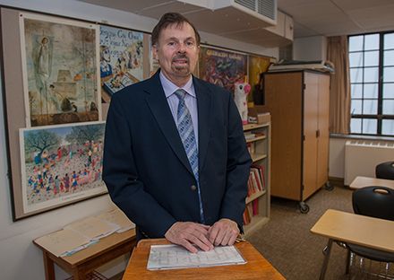 Mr. Howell, the Chairman of the Foreign Language Department, is in his 34th year of teaching at Fenwick.